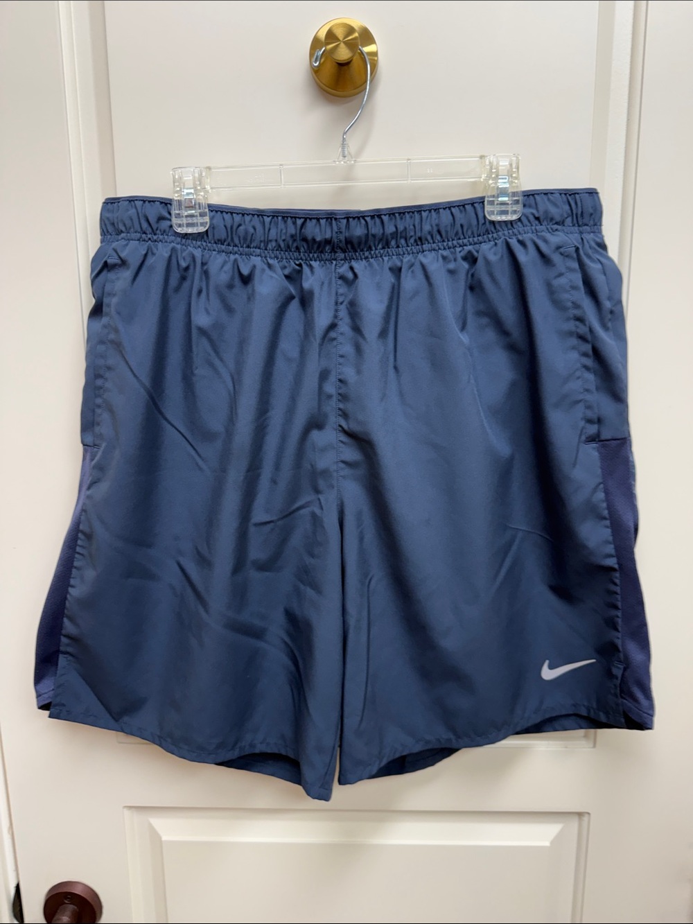 Nike Men’s Navy Athletic Dri-FIT Shorts with Reflective Swoosh